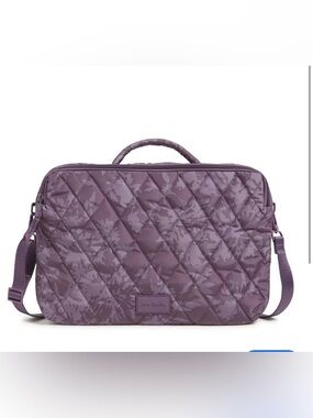 NWT Vera Bradley Ultralight Laptop Workstation Crossbody Tonal Chrysanthemums